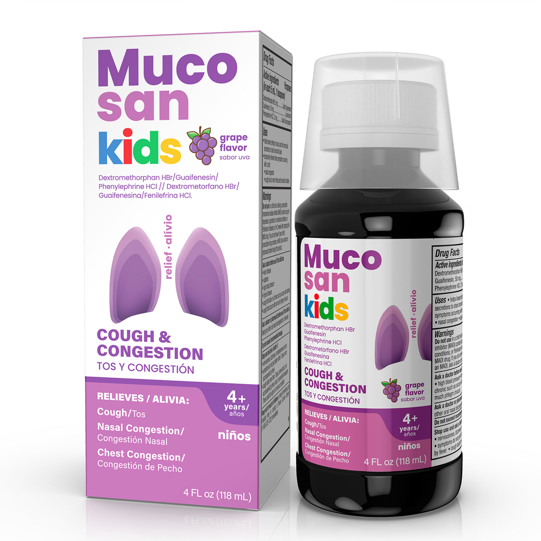 Mucosan Kids Grape Flavor Cough Medicine