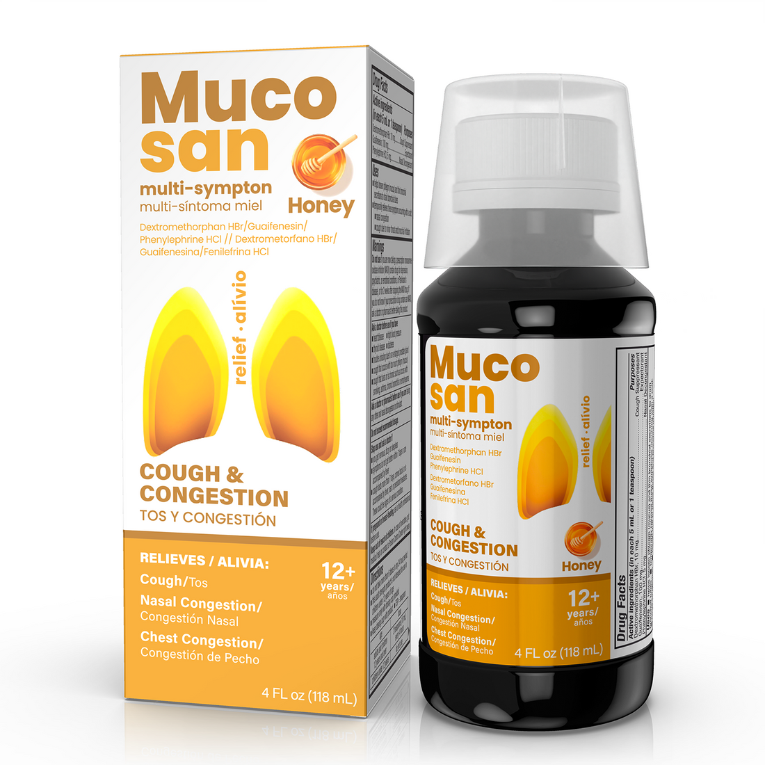 Mucosan Honey Flavor Cough & Congestion Medicine